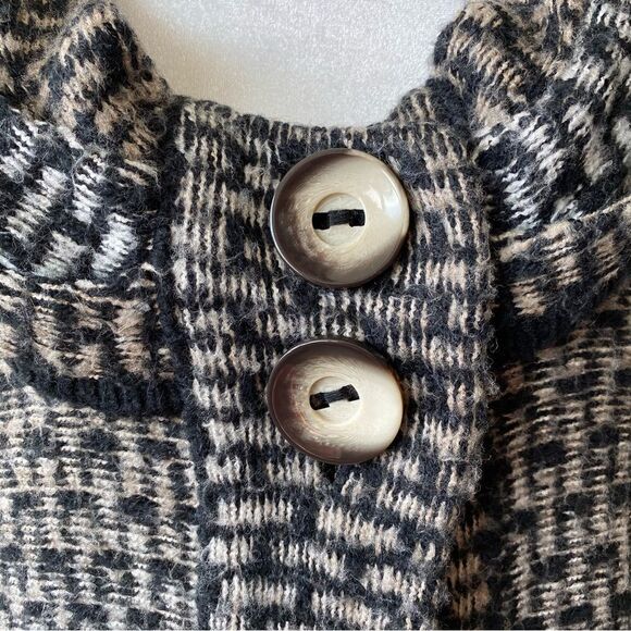 AVA Sweater Mohair Blend Chunky Large Collar Cardigan SZ S - Picture 3 of 15